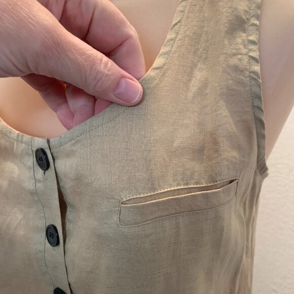 Vintage David Dart Collection linen sleeveless dress size P unworn - Picture 2 of 13